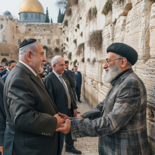 Versöhnung an der Klagemauer zwischen Israel und Palästina 1.7.2030